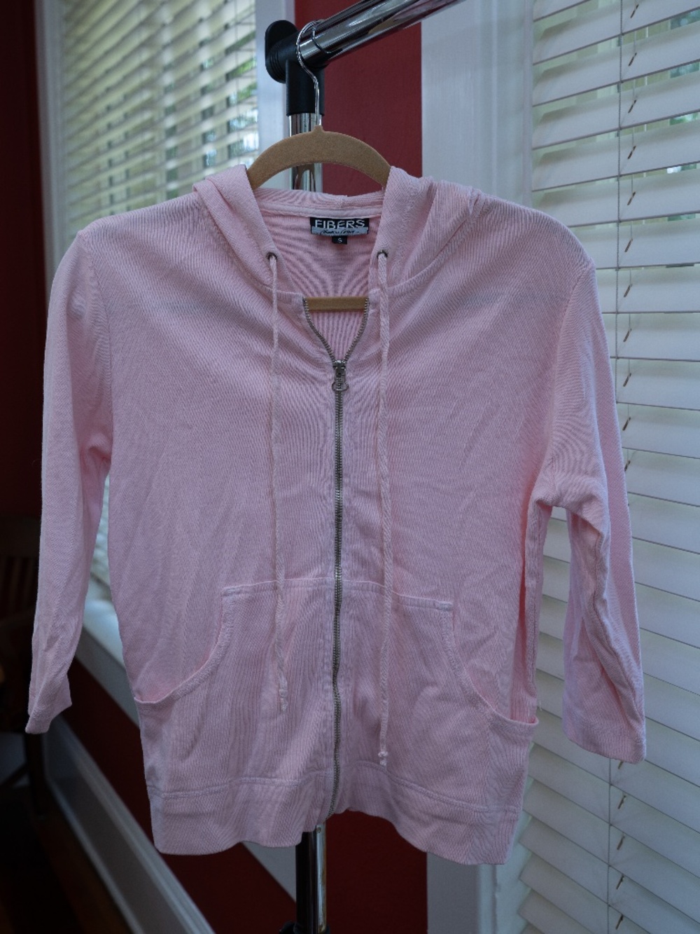 Vintage Y2K Fibers by Barbara Lesser Pink Zip Hooded Jacket